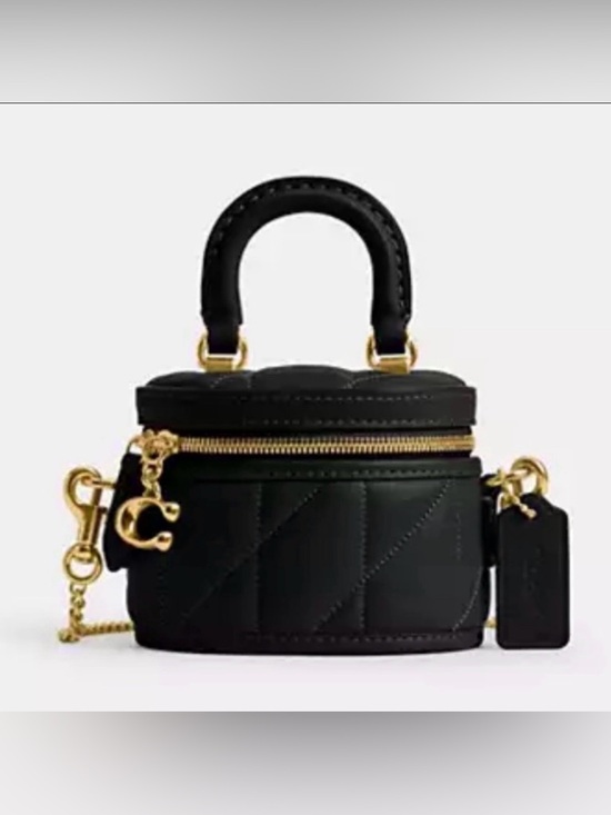Coach Handbags - 🖤💛Coach NWT Black Trail Crossbody Bag 12 With Pillow Quilting & Gold Chain Strap